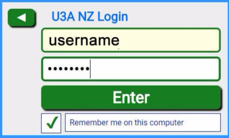 Login to Local U3A